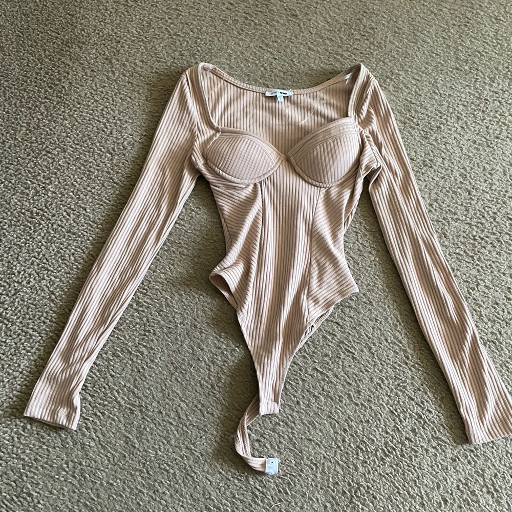 COPY - Fashion nova - Pauline Long sleeve Bodysuit (Beige) tagged zara for expo…